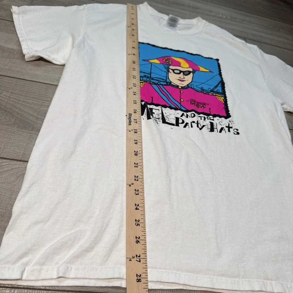 Vintage Mel And The Party Hats Large T Shirt Band Music 30 Years 1985-2015 White - Picture 6 of 15